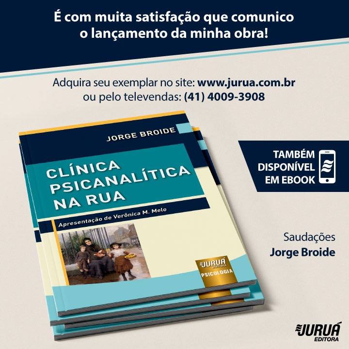 Lançamento do livro “Clínica Psicanalítica na Rua”